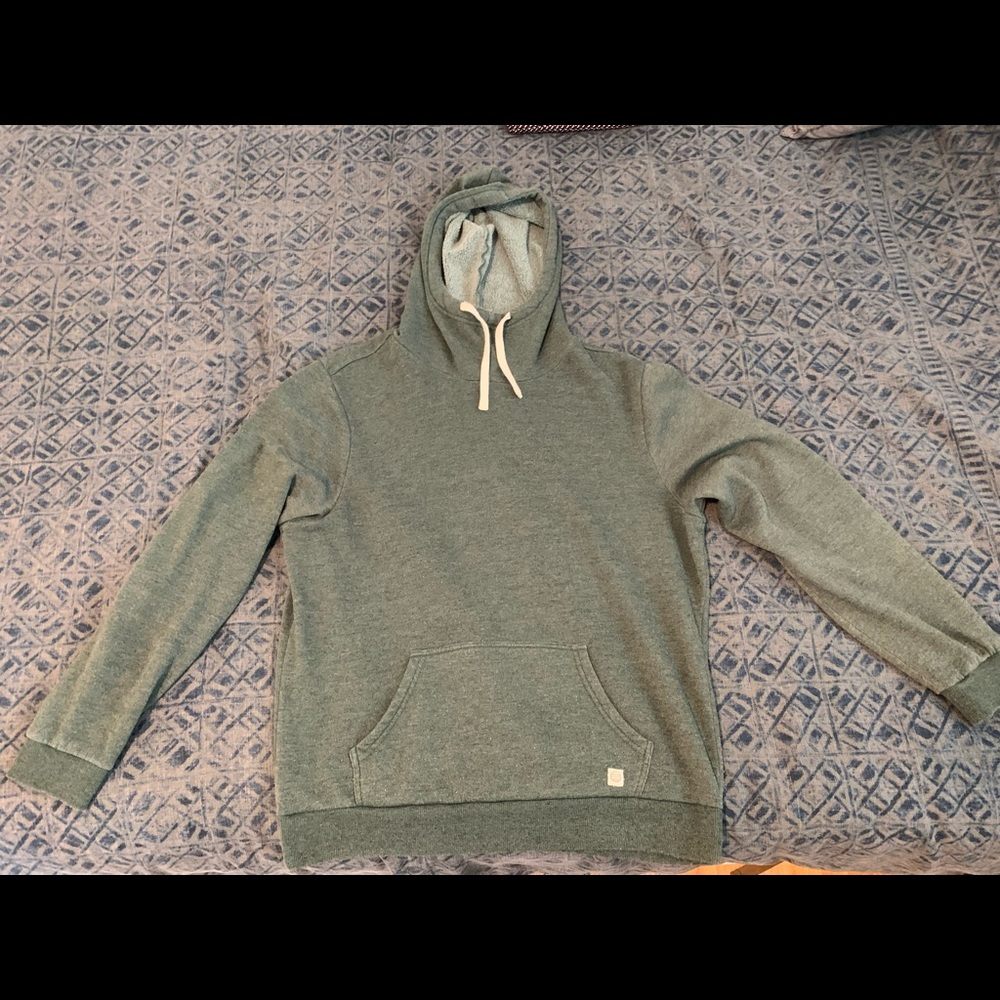 Marine Layer cowlneck hoodie in mallard green